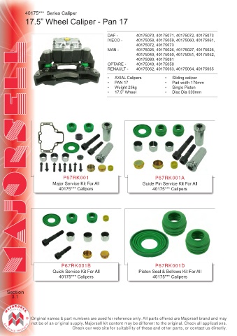 Spare parts cross-references