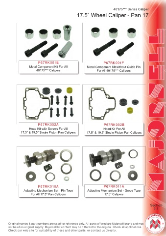 Spare parts cross-references