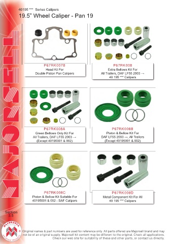 Spare parts cross-references