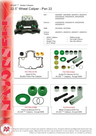 Spare parts cross-references