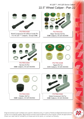 Spare parts cross-references