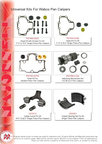 Spare parts cross-references