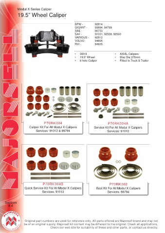 Spare parts cross-references