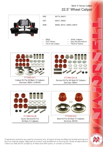 Spare parts cross-references