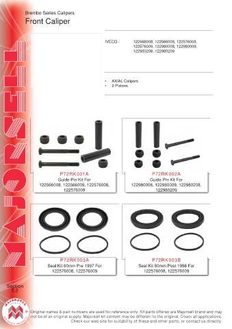 Spare parts cross-references