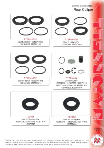 Spare parts cross-references