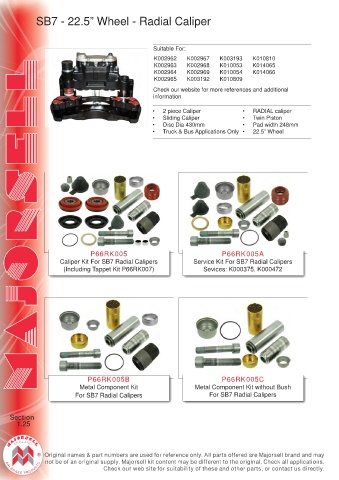 Spare parts cross-references