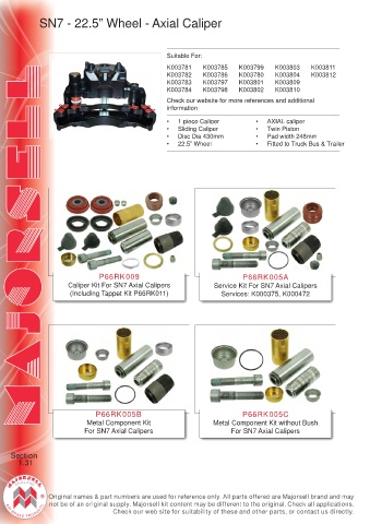 Spare parts cross-references