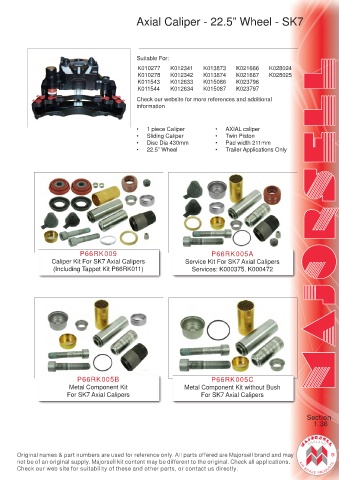 Spare parts cross-references