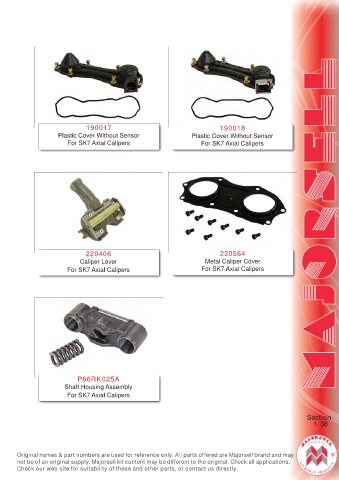 Spare parts cross-references