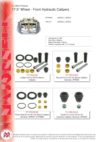 Spare parts cross-references