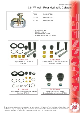 Spare parts cross-references