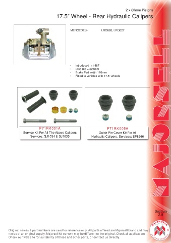 Spare parts cross-references