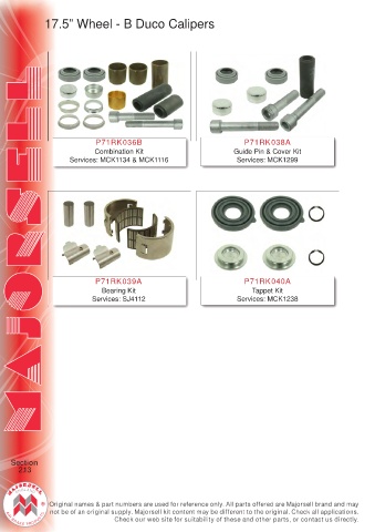 Spare parts cross-references