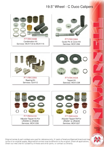 Spare parts cross-references