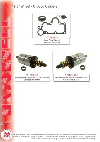 Spare parts cross-references