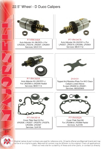 Spare parts cross-references