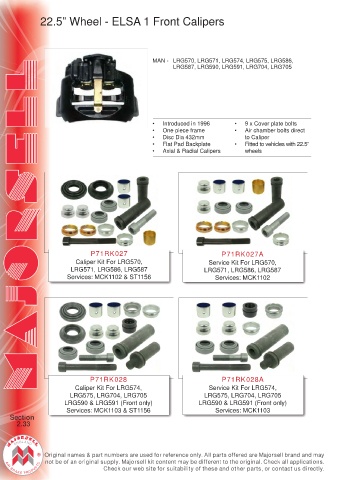 Spare parts cross-references