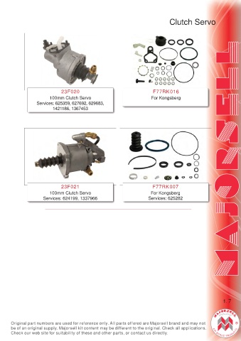 Spare parts cross-references