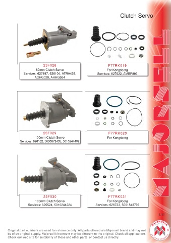 Spare parts cross-references