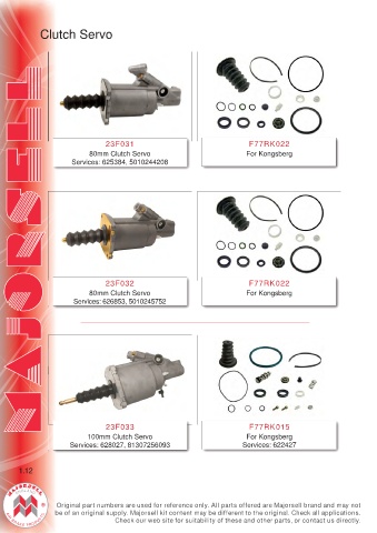 Spare parts cross-references