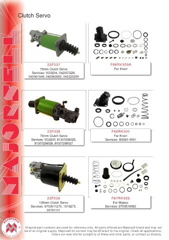 Spare parts cross-references