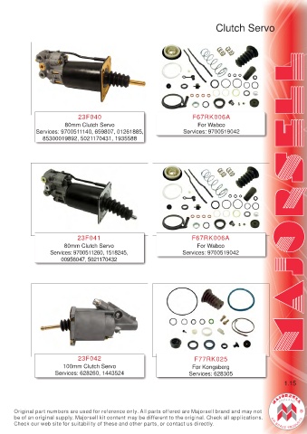 Spare parts cross-references