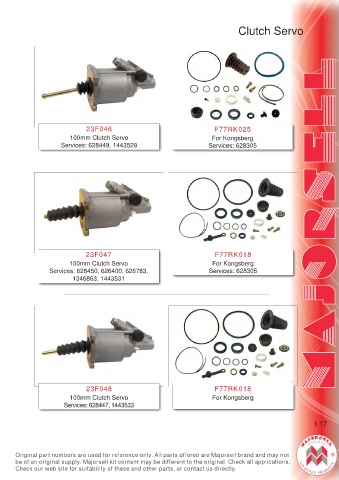 Spare parts cross-references