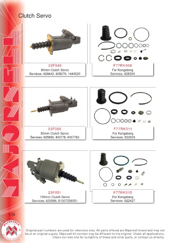 Spare parts cross-references