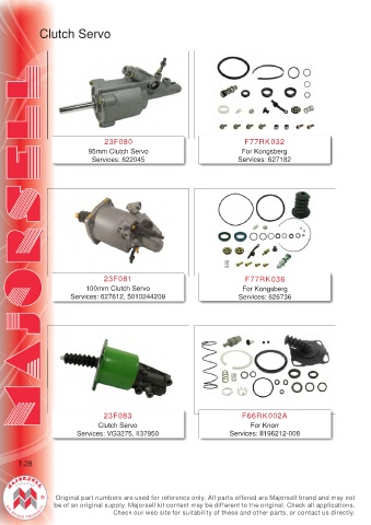 Spare parts cross-references