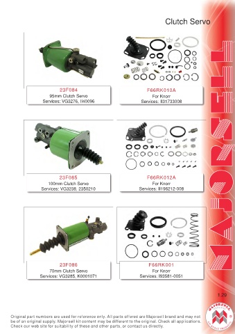 Spare parts cross-references