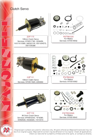 Spare parts cross-references