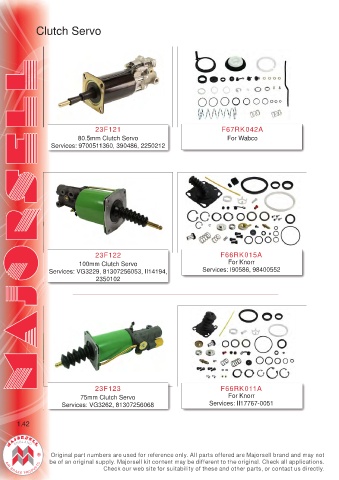 Spare parts cross-references