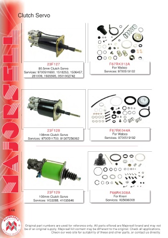 Spare parts cross-references