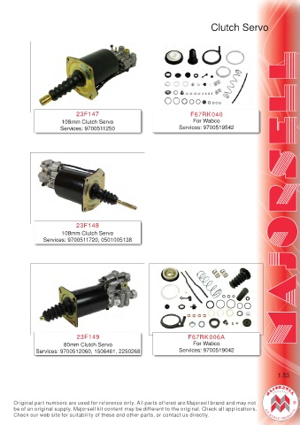 Spare parts cross-references