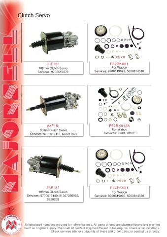 Spare parts cross-references