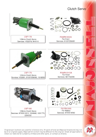 Spare parts cross-references