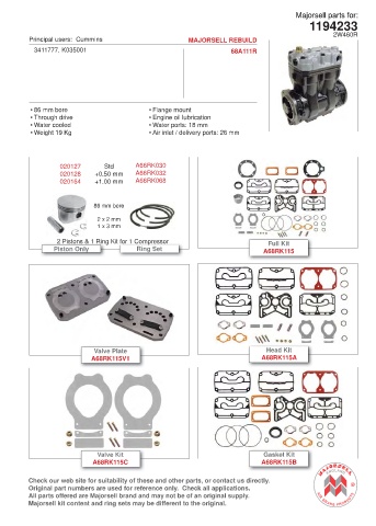 Spare parts cross-references