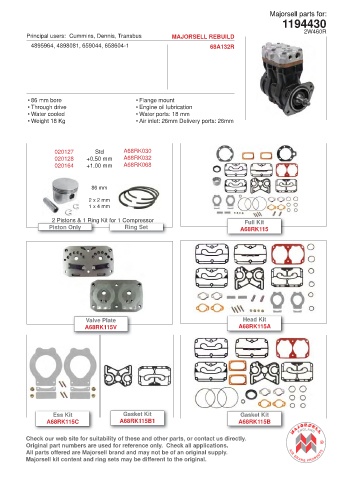 Spare parts cross-references