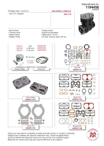 Spare parts cross-references