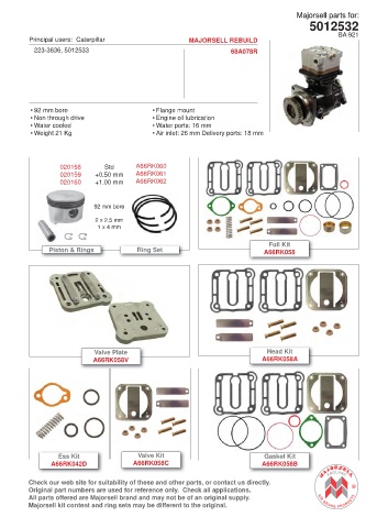 Spare parts cross-references