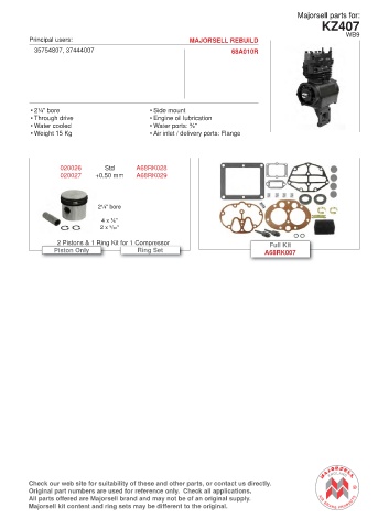 Spare parts cross-references