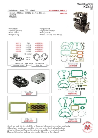 Spare parts cross-references