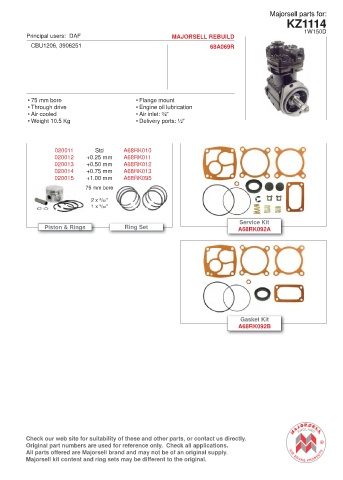 Spare parts cross-references