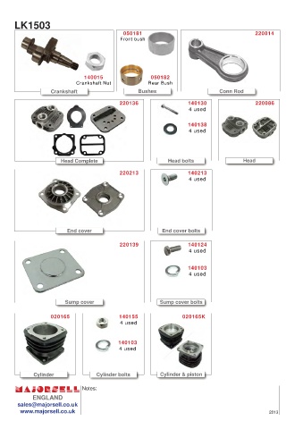 Spare parts cross-references