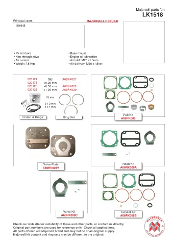 Spare parts cross-references