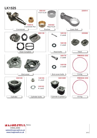 Spare parts cross-references