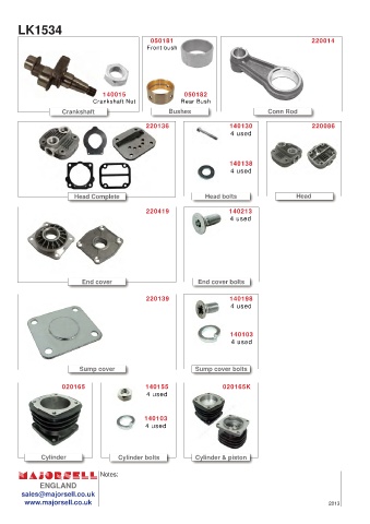 Spare parts cross-references