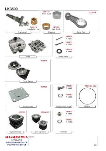 Spare parts cross-references