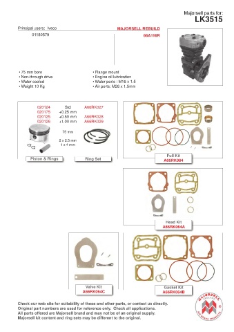 Spare parts cross-references